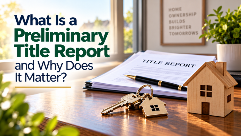 What Is a Preliminary Title Report and Why Does It Matter?